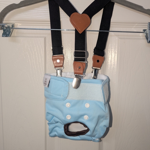 Blue Dog Diaper with Harness XS/S - Picture 3 of 6